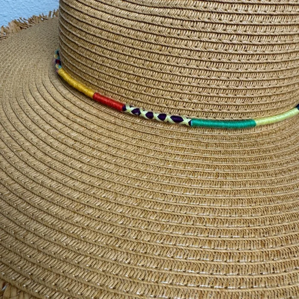 NWOT  Magid Sun Hat Floppy Fringe Wide Brim